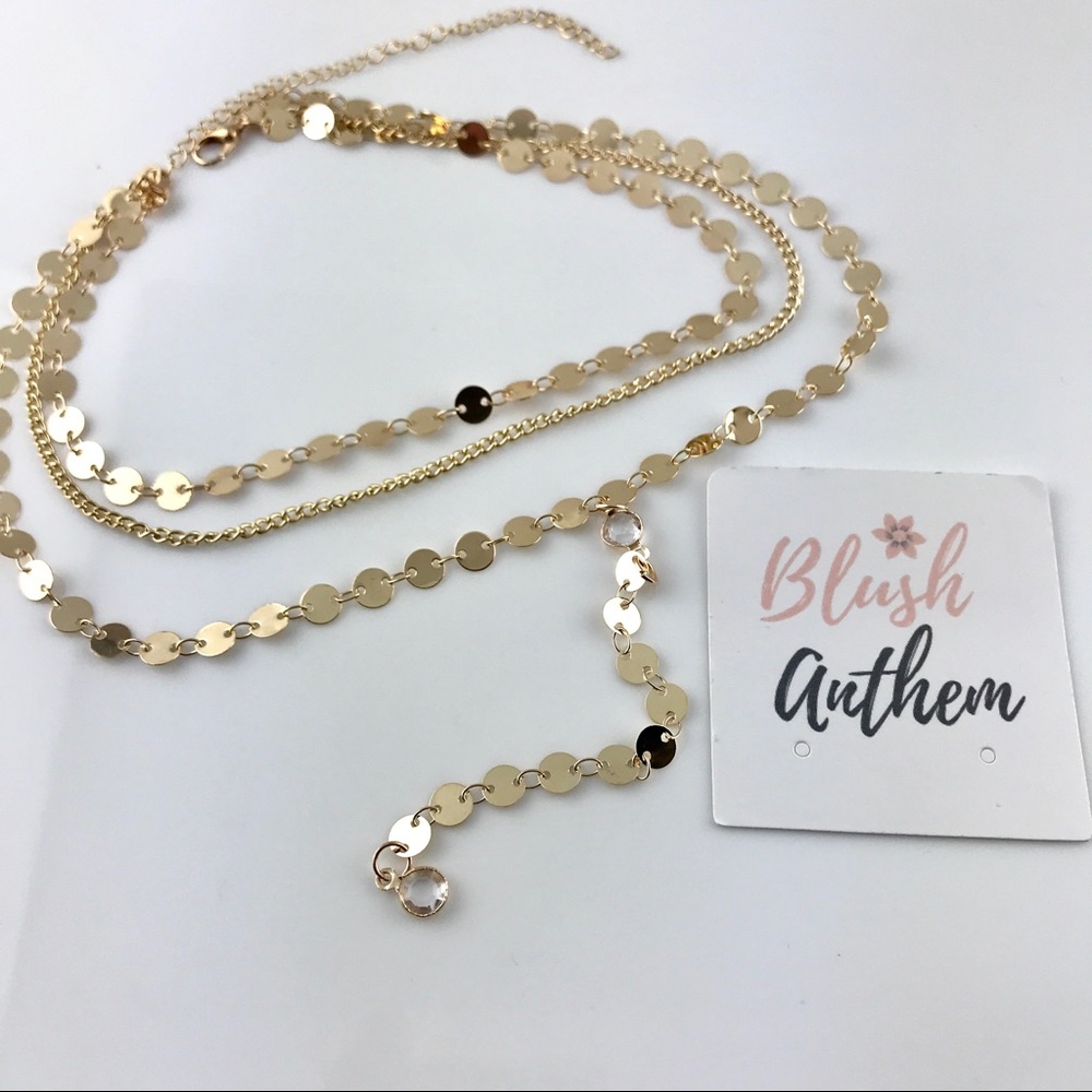 3 for $25⚡️3 layer sequin chain & tassel necklace - Picture 3 of 7